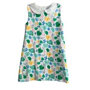Rachel Riley Multicolor Floral Sleeveless Collar Dress Girl's Size 8Y